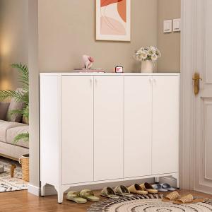  Modern Simple Large Capacity Household Home Entryway Steel Shoe Rackstorage Cabinet Manufactures