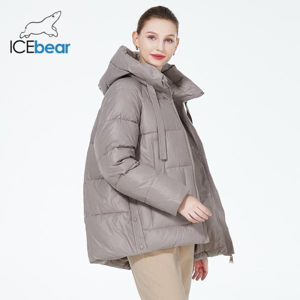 Roomy Comfortable Woman Winter Coat Mid Aged Down Jacket With Dark Zipper