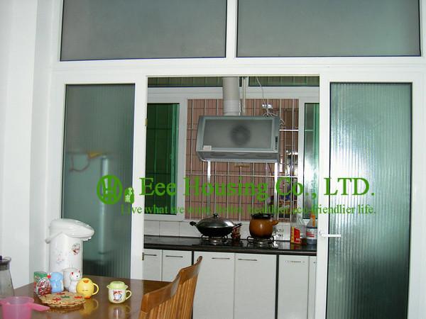 Single tempered glazing UPVC Sliding Door For Residential Apartments, White