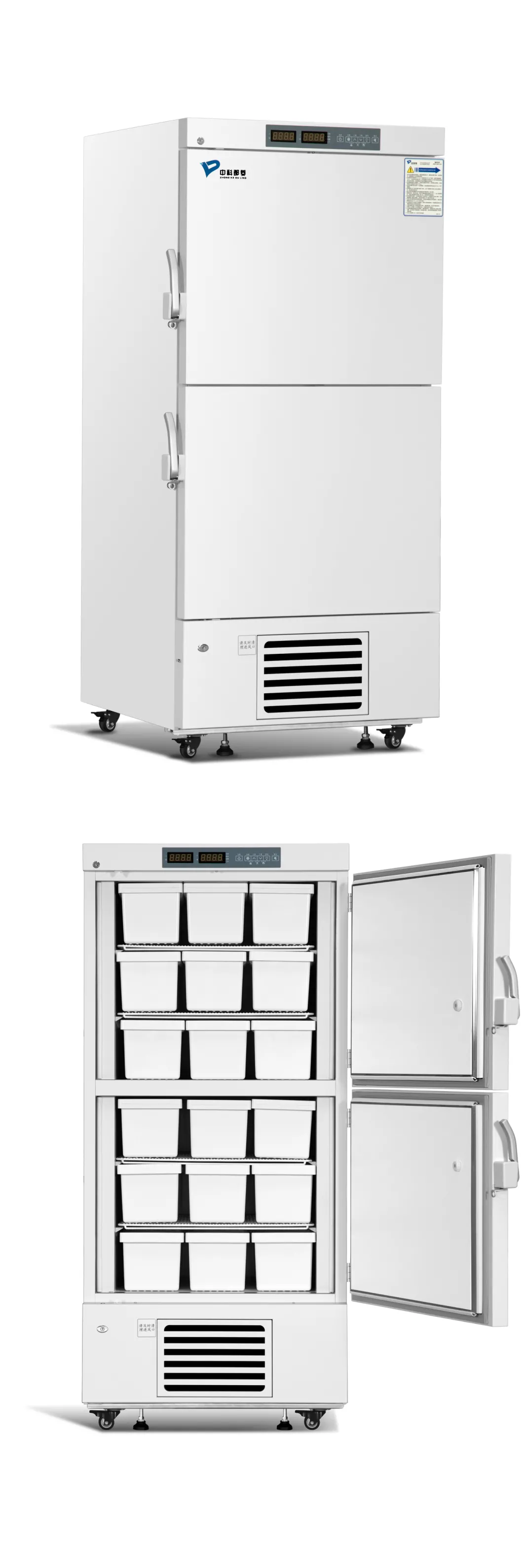 Energy Saving -25 Degrees Upright 528 Liters Medical Deep Freezer with Multi Drawers