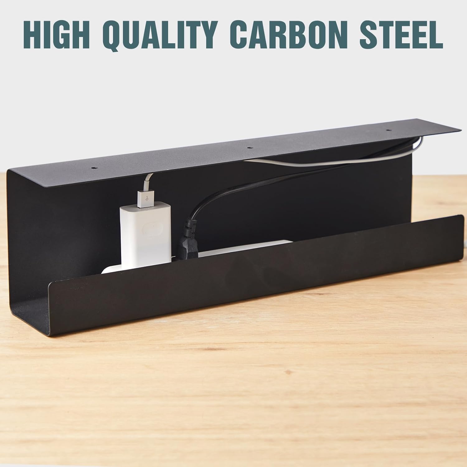Carbon Steel Under Desk Cable Management Tray Mount Cord Wire Cable Tray for Desk
