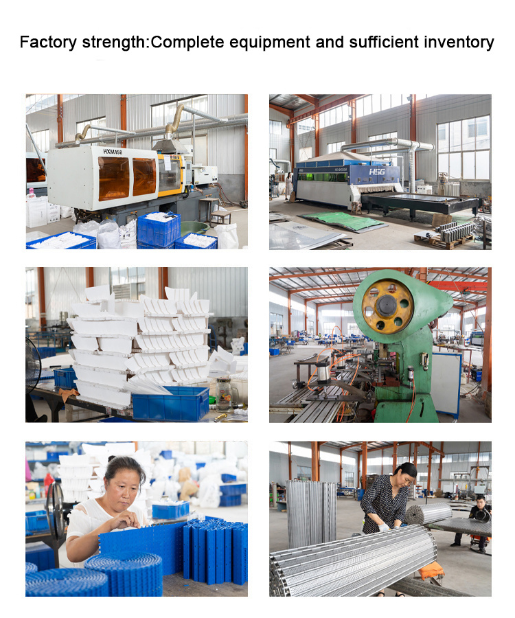 Easy-to-Clean Plastic Conveyor Belt Low Cost for Meat/Poultry Vegetables