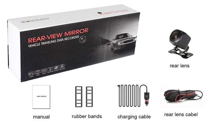 4K Wifi 10.88 Inch Dash Cam HD 1080P Right Side Voice Control