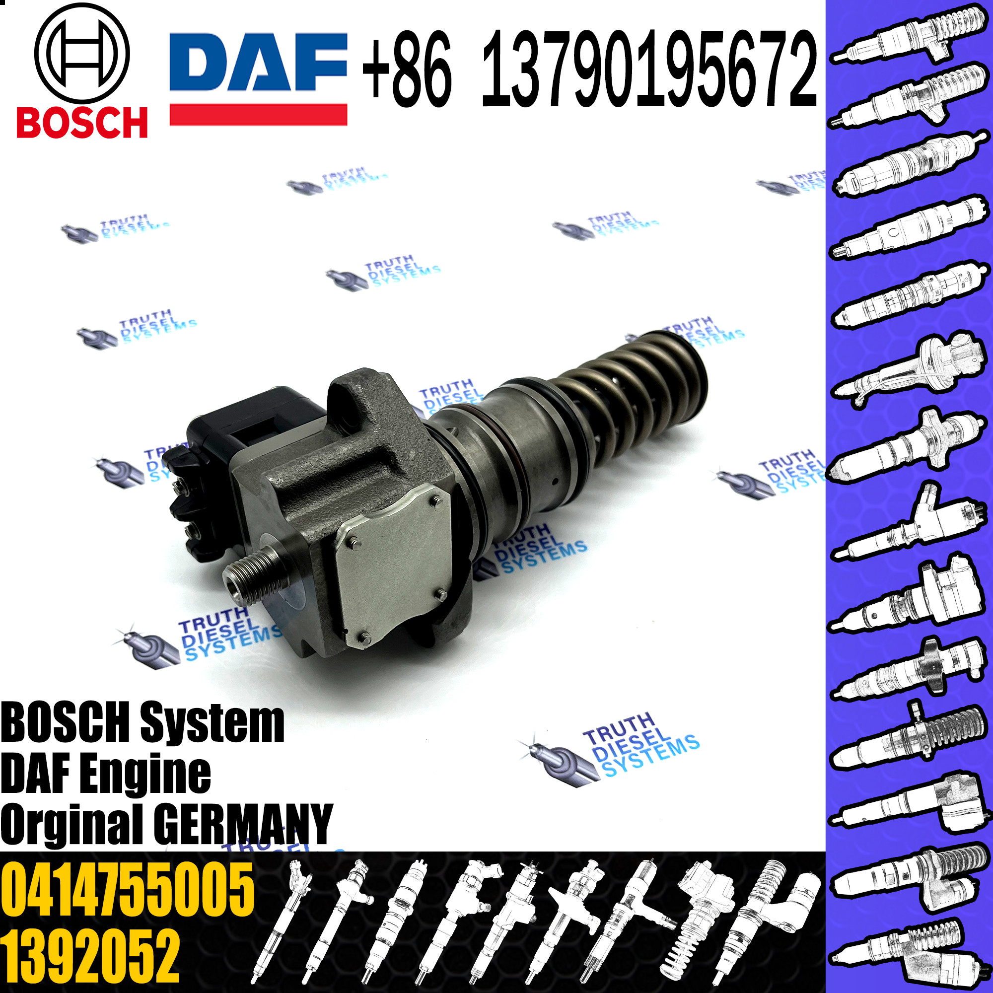 original new Diesel fuel pump assembly 1379110 1392052 B414260887 0414755005 for DAF truck engine