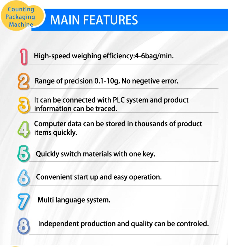 300KG Speed Hardware Weighing Packing Machine With No Negative Deviation