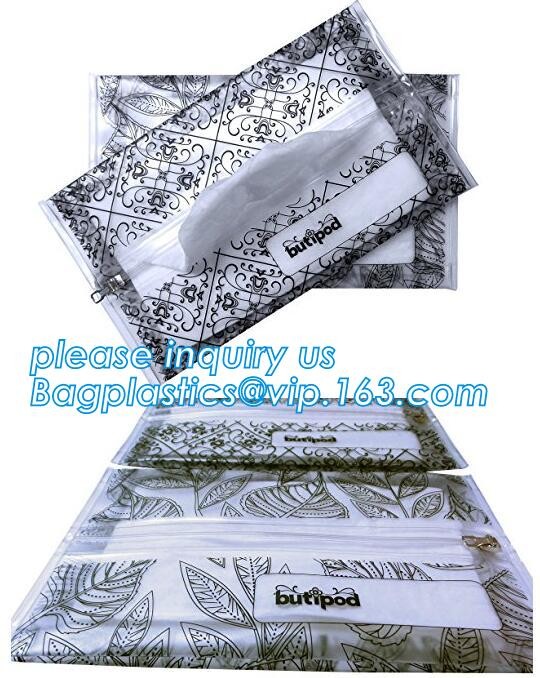 Plastic Bag OEM Custom PVC Loop Handle Image Printed Plastic Shopping Bag,Promotional Clear Waterproof Plastic Cosmetic