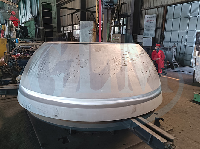 Carbon Steel Semi Hemispherical End Cap Diameter 3800mm Thickness 60mm