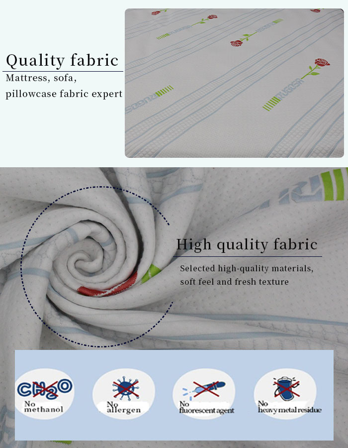 400g/M3 Jacquard Mattress Fabric 100% Polyester Mattress Latex Pillow Cloth