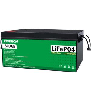  Visench Rechargeable Lithium Ion Batteries 12V 300Ah LiFePO4 Battery Pack Manufactures