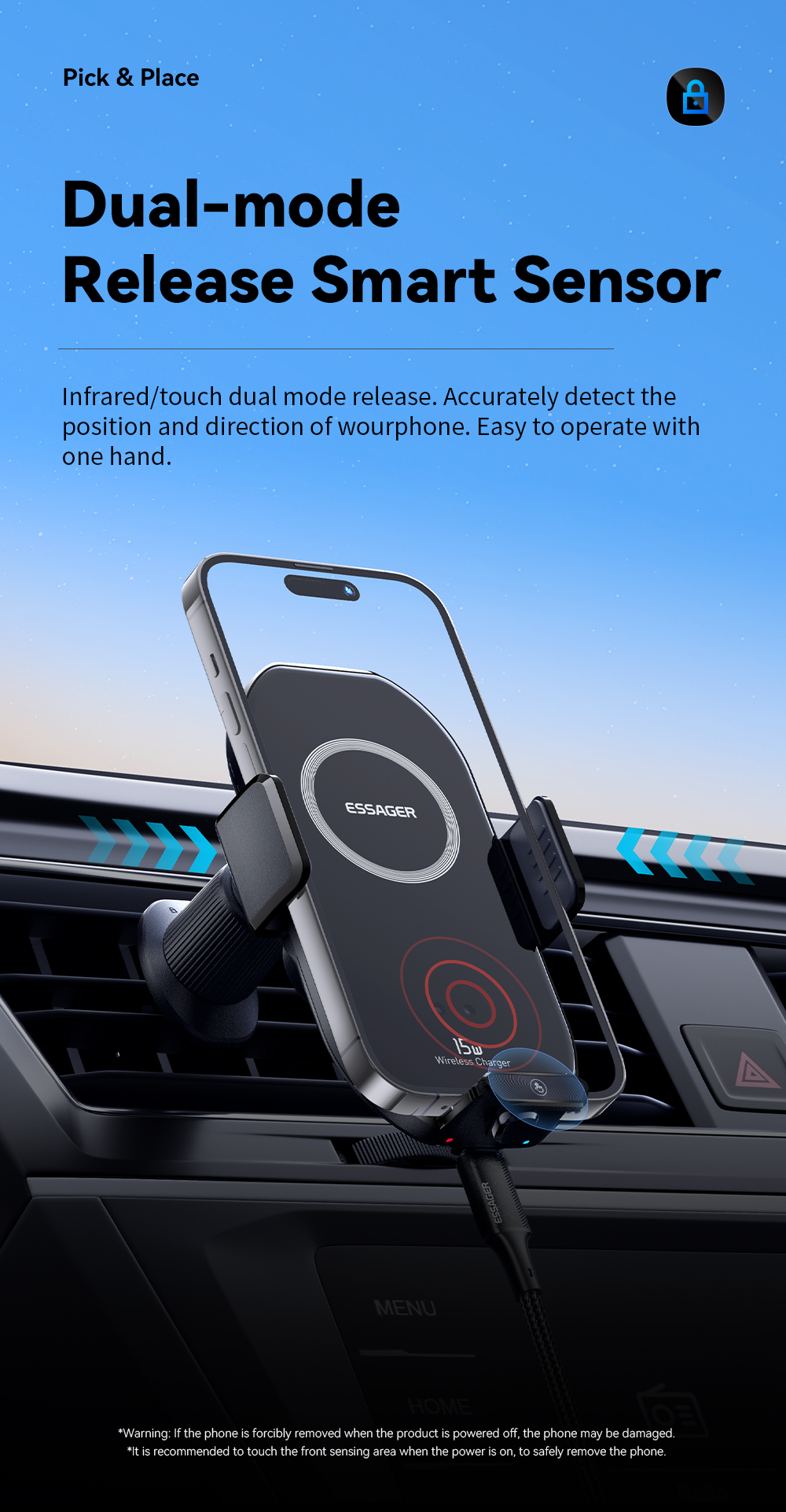 ESSAGER A7 Series Best Car Mobile Phone Holder Car Phone Stand