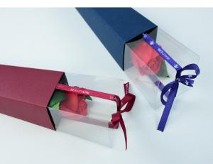  Nice Design Single Rose Flower Box With Different Color And Ribbon For Valentines Day Manufactures