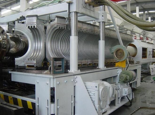 PE Screw Single Wall Corrugated Plastic Pipe Extrusion Line high speed