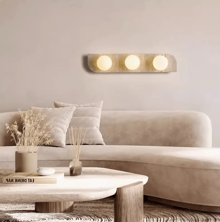 Yellow travertine wall lamp bedroom for home decorator interior stone wall lamp