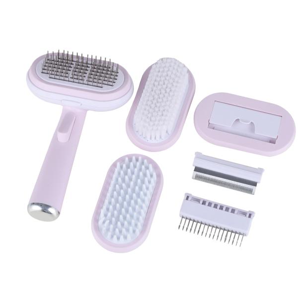 Hair Dematting Pin Comb Pet Grooming Kit Self Cleaning Slicker Brush Shedding