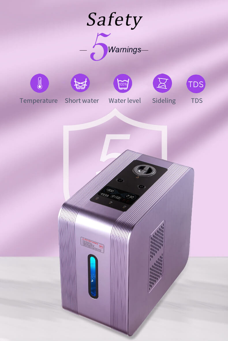 1800ml Hydrogen Machine Inhaler Hho Liquid Hydrogen Generator PEM Electrolyzer Hydrogen Generator WEIZI
