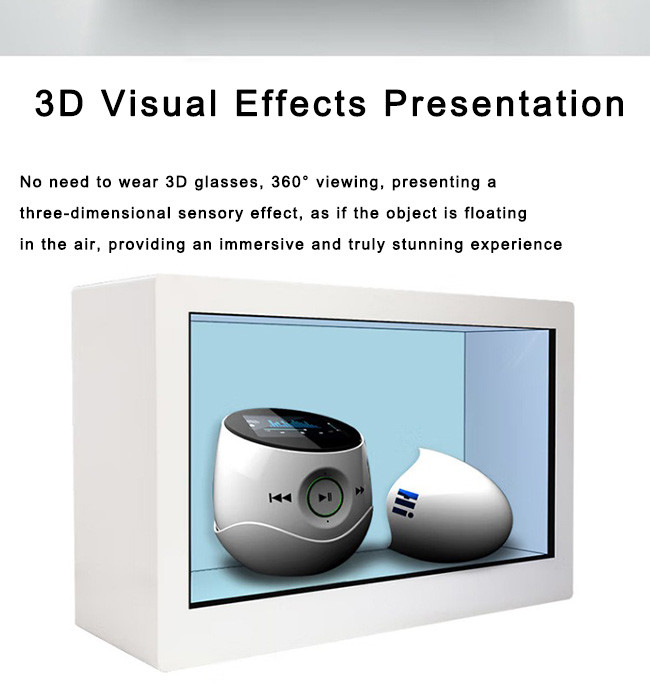 Ultra HD Transparent LCD Advertising 1920*1080 LCD Display Cabinet