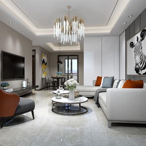 Anti Fouling Full Body Polished Glazed Porcelain Flooring Wall Tiles For Living