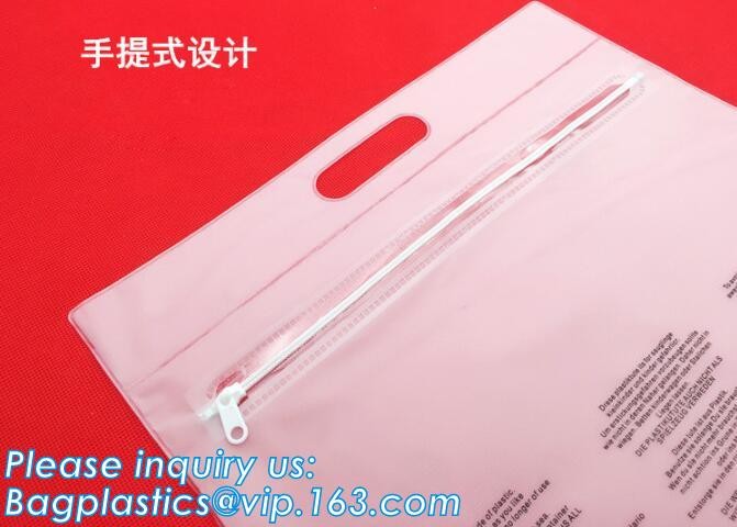 Plastic Bag OEM Custom PVC Loop Handle Image Printed Plastic Shopping Bag,Promotional Clear Waterproof Plastic Cosmetic