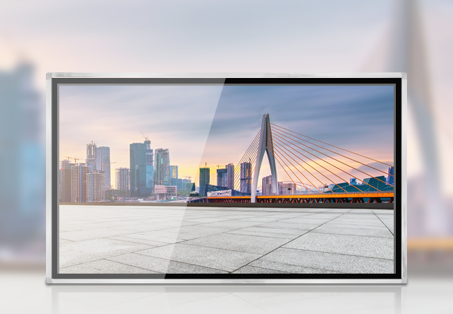 FCC 55 Inch Wall Mounted Digital Signage , 4k Digital Signage Player