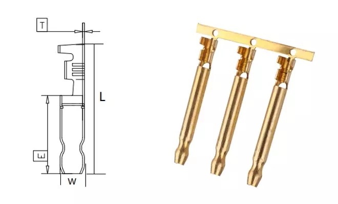 Electroplating Stamped Copper Tube 4.5mm , Waterproof Crimp Terminals