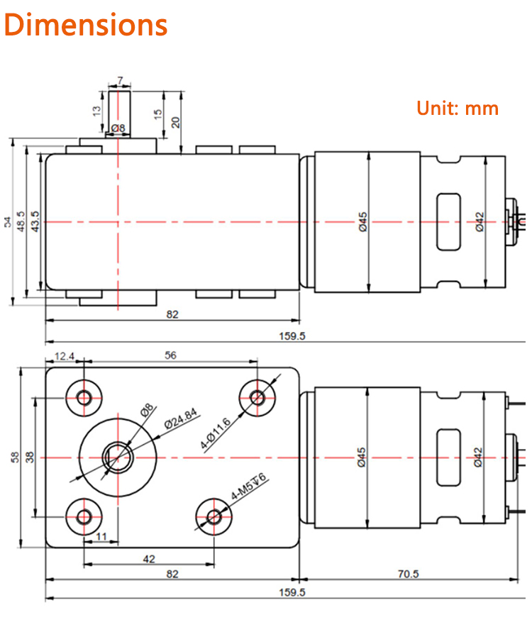 Synchronous High Torque Dc Motor Customizable 300W Waterproof