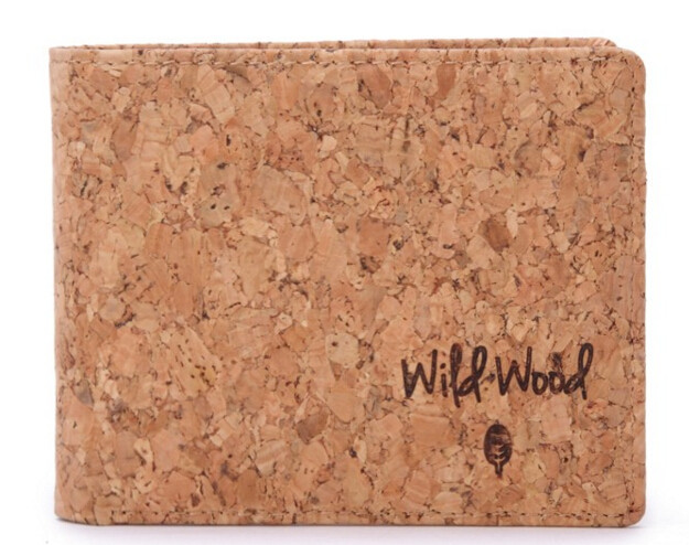 Cool men cork wallet with different color 11x9cm with card and money slot, customized logo