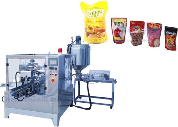 Food Grade SS304 Premade Bag Packing Machine , Stand Up Bag Premade Pouch