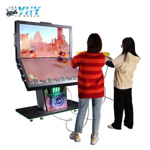 China 800w VR Racing Simulator 55 Inches Double Screen Shooting Arcade Game on sale