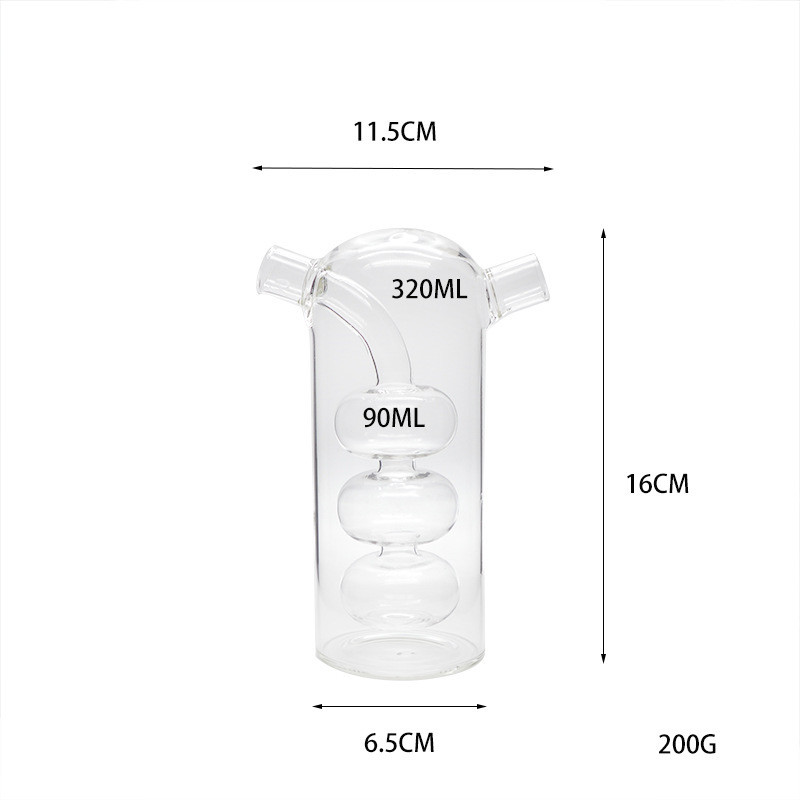 Double Hole Separation Borosilicate Glass Olive Oil Bottle