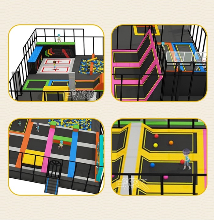 Jump Trampoline Park Equipment Soft Playground With Slide And Climbing Equipment