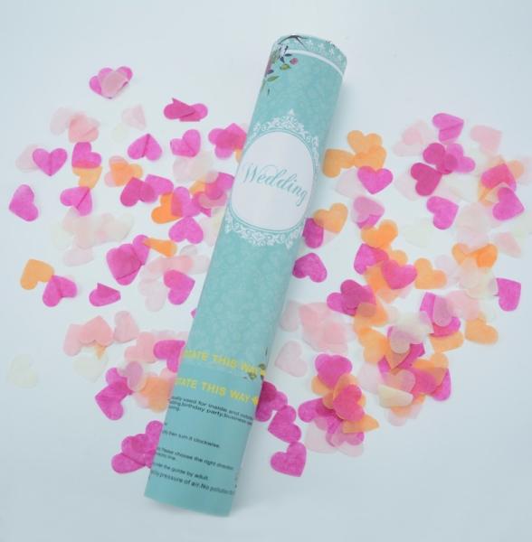 Quality Handheld Colorful Heart Party Paper Confetti For Festival / New Year for sale