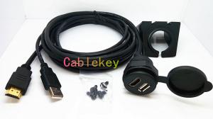  1m Car Dashboard Flush Mount USB and HDMI Extension Car audio cable Manufactures