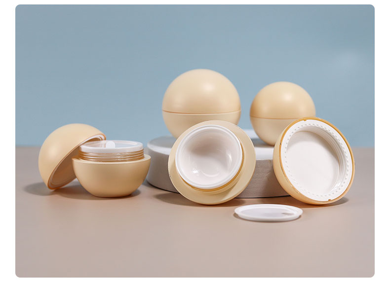 50g Egg Shaped Plastic Baby Cream Container for Skincare Products ABS Material