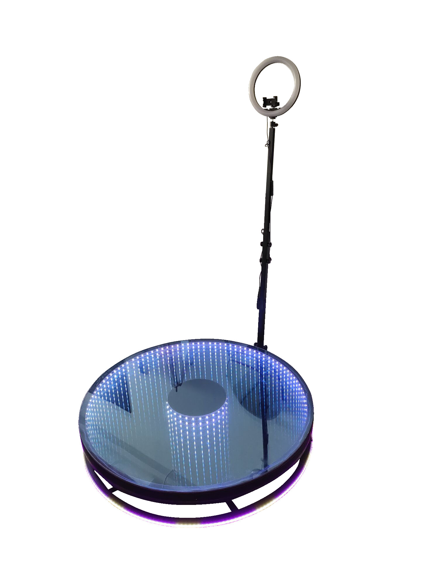 45.3" Spinner 360 Booth Machine With 7 People Stand Rotating Platform