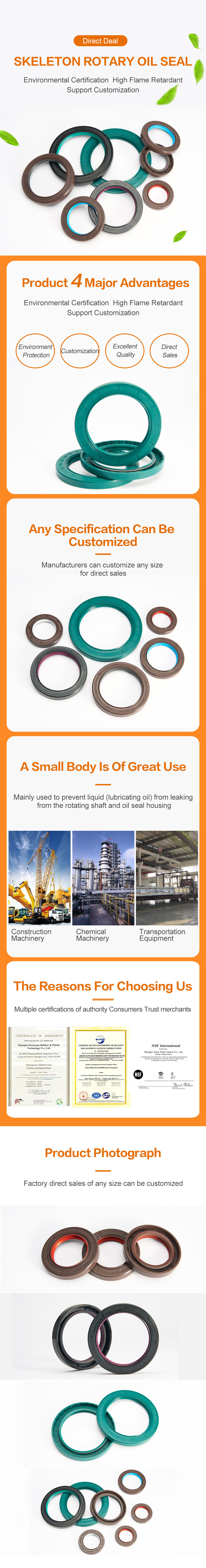FKM Oil Seals For Lubrication And Sealing System
