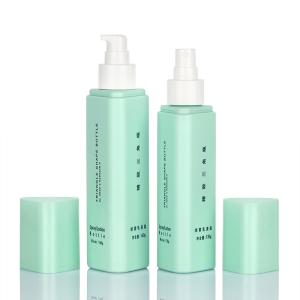 China Unique Triangular Cosmetic Spray Bottle Matte Green Frosted Surface 50 Ml on sale