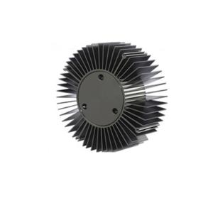 70 W Round Extruded Auminum Led Heatsink With Black Anodizing