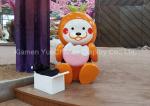 Outdoor Part Shopping Centre Decorations Fiberglass Statue Orange Cartoon