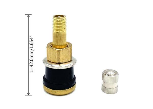 Brass Truck Valve Stem TR501 , Tubeless Tire Stem With EPDM Grommet And Metal