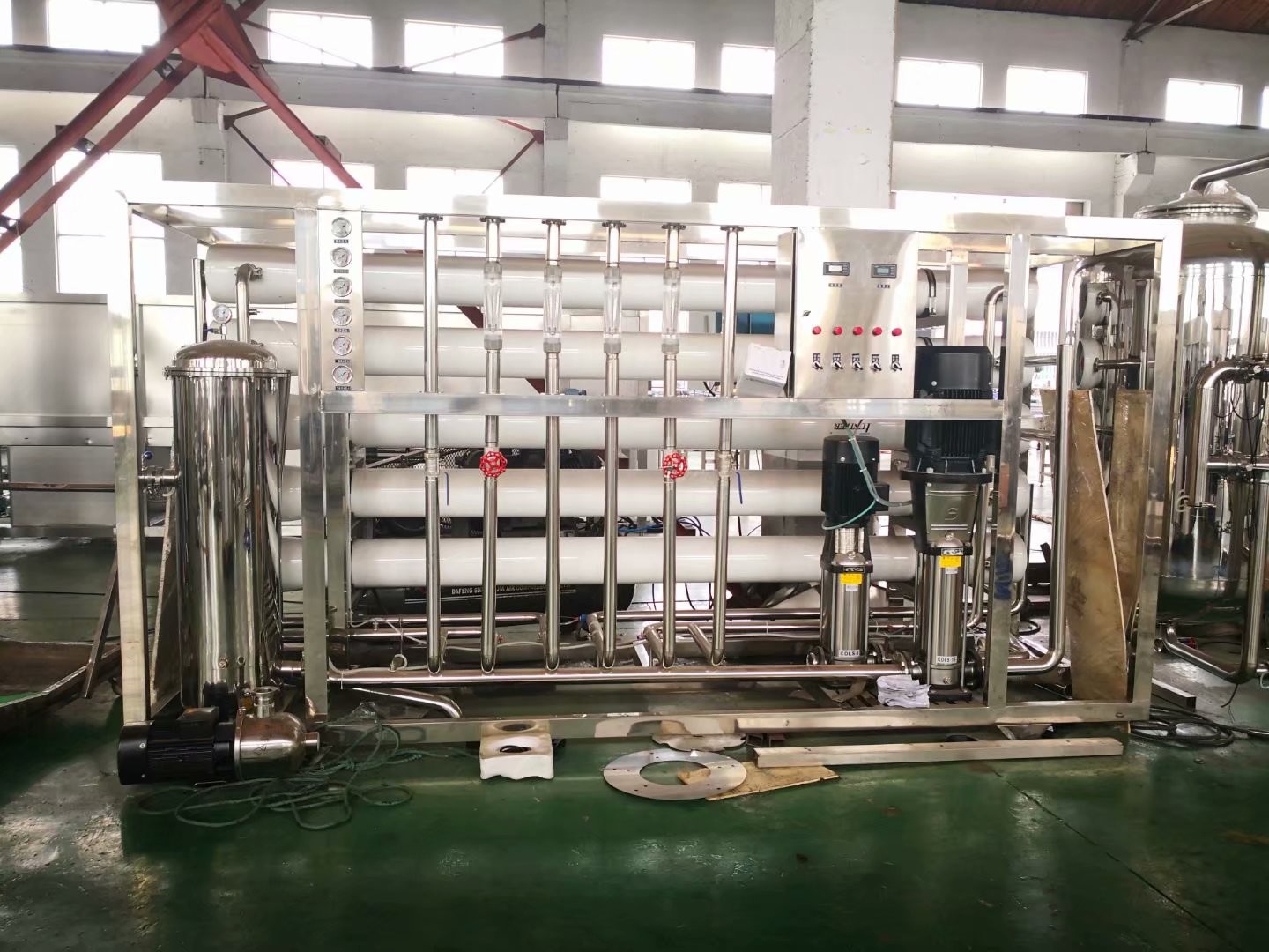 TDS 50Ton/Hour Reverse Osmosis Drinking Water Filter System PLC Inverter