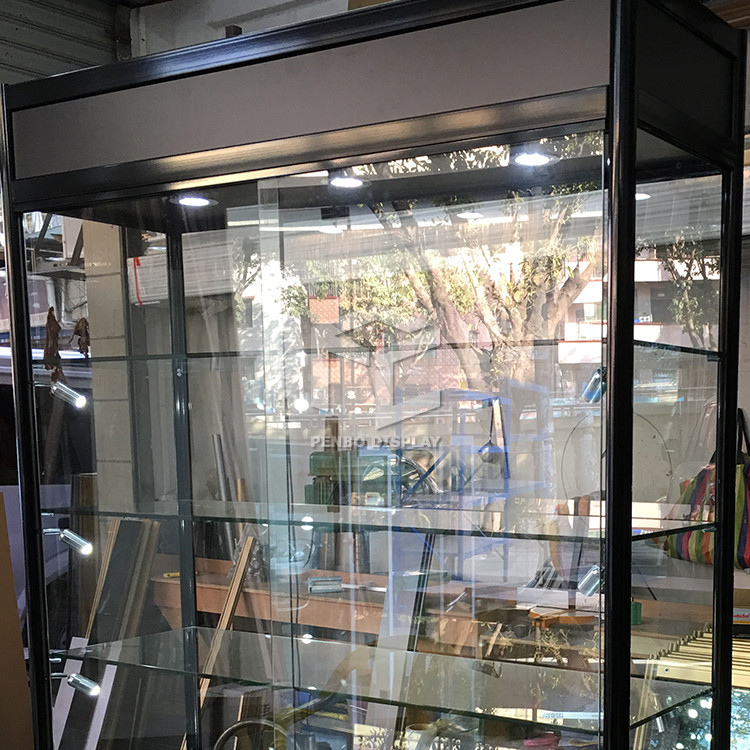 Lockable 8mm Tempered Glass Display Showcase Cabinet 120cm Long