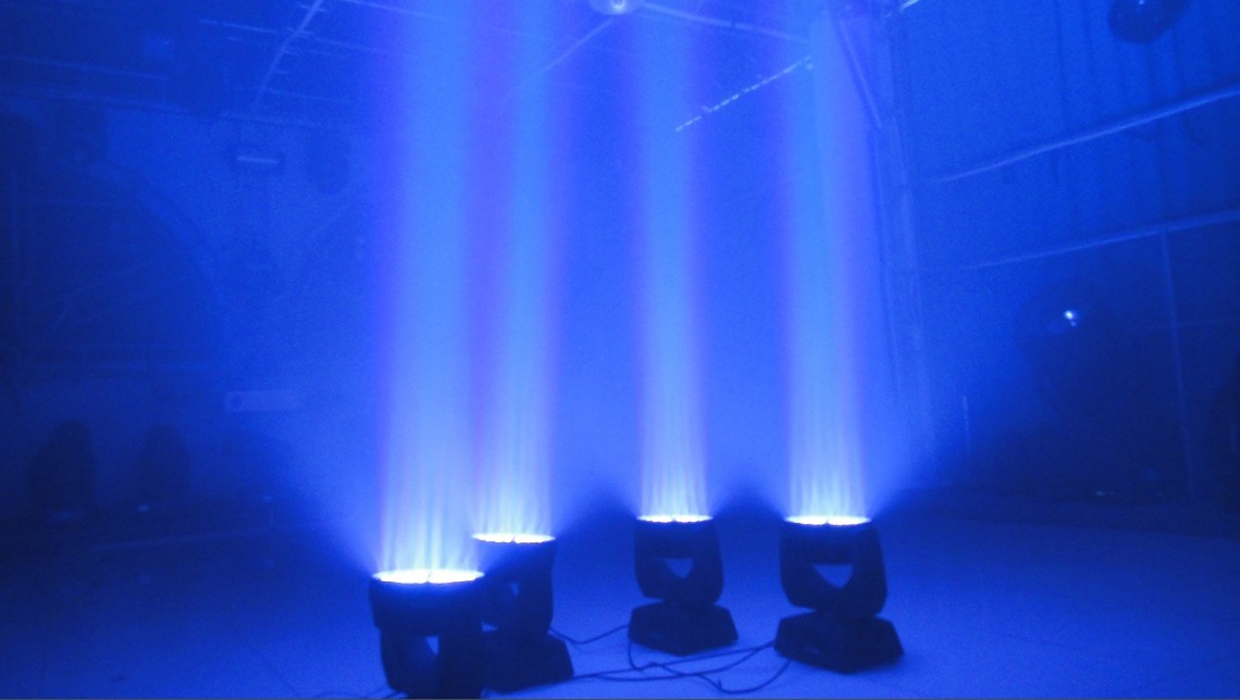 DMX512 LED Zoom Moving Head Light Built - In Synchronous Strobe Effect
