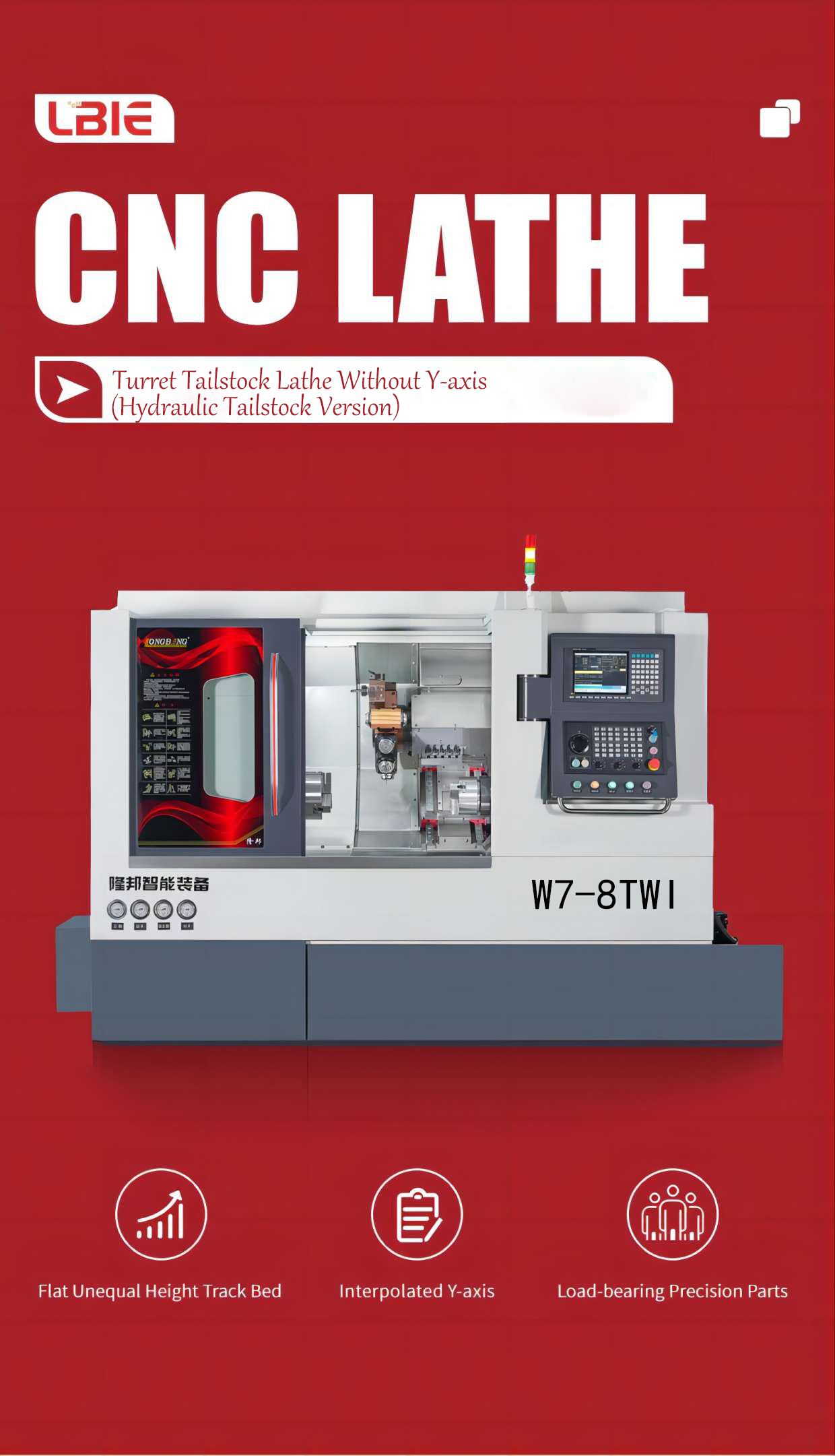 Industrial Torno Milling And Turning Machine Fanuc Siemens GSK Cnc Control System