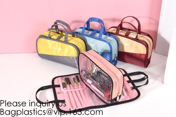Trend Design Velvet Quilted Cosmetic Bag,Customized 2pcs Set Makeup Bag, Wholesale Travel Mens Toiletry Bags