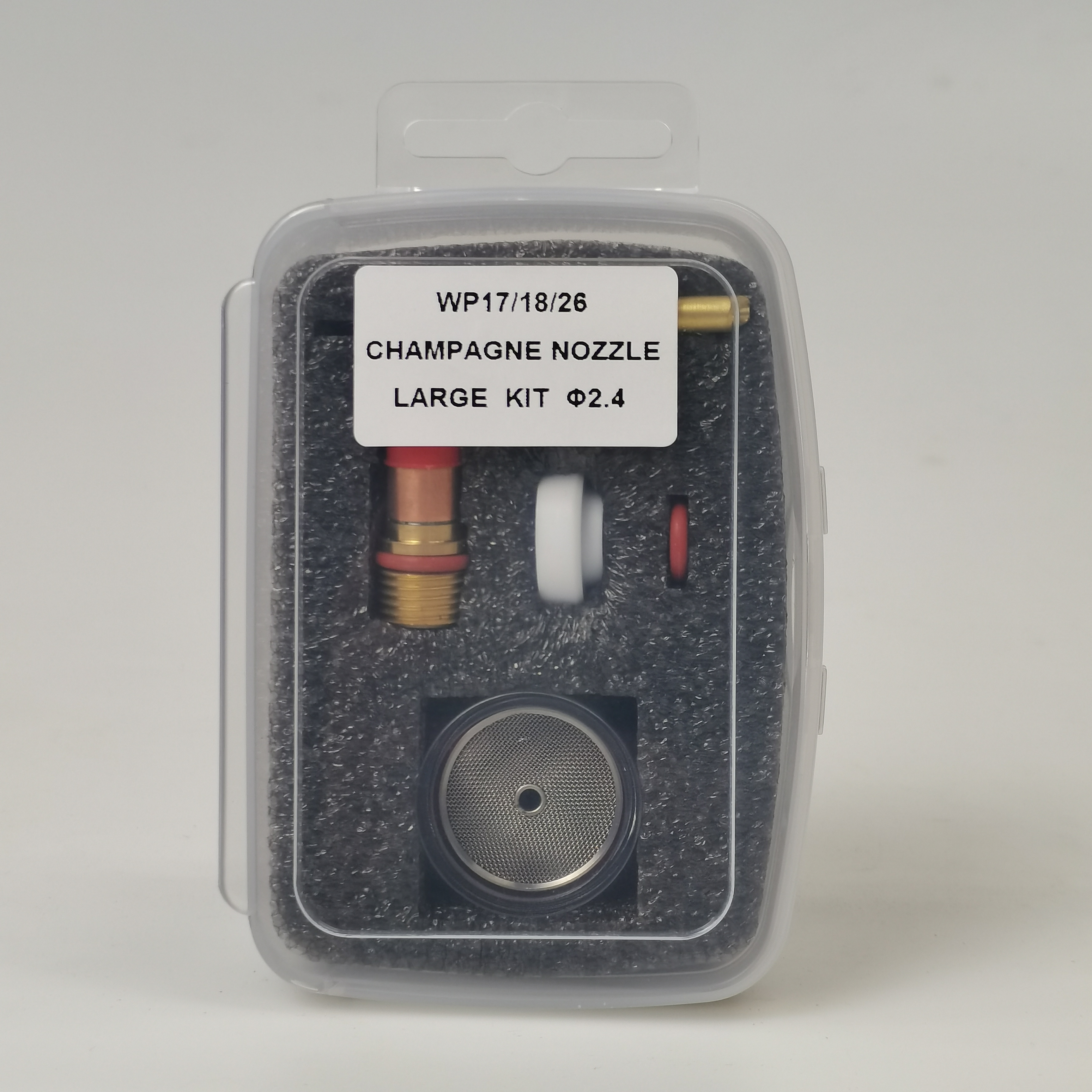 Durable TIG Cup Consumables WP17 18 26 TIG Large Champagne Clear Nozzle Kit with Collet Body