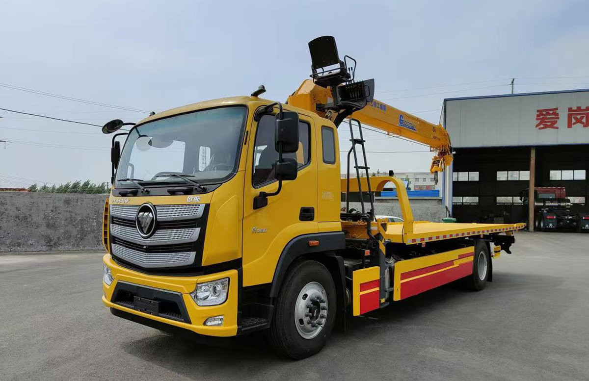 Used Work Trucks 4×2 Drive Mode 230hp Foton Wrecker Truck Flat Roof