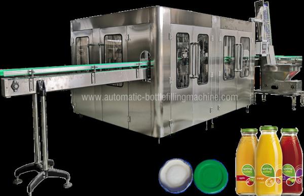 Automatic Juice Flavor Glass Bottle Filling Machine , Water Bottling Equipment /
