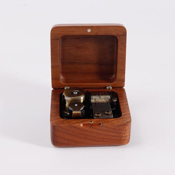 Black walnut wooden music box Castle in the Sky ornaments crafts gifts gifts