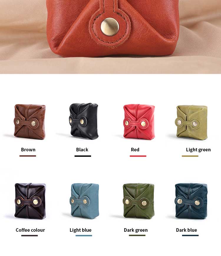 Handmade Porte Monnaie Cuir Ladies Small Retro Jewelry Storage Pouch Custom Logo Money Pocket Bag for Daily Life
