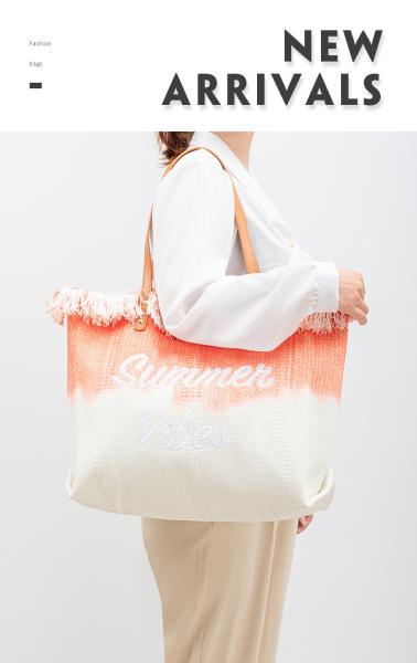 EMBROIDERED TOTE TASSEL DESIGN CANVAS BAG BRAIDED ALPHABET CANVAS UNDERARM NEW
